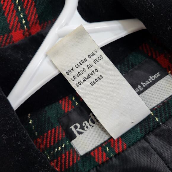 Radcliffe Blazer Womens 14 Vintage 90s Tartan Plaid Metallic Festive Par… - Picture 6 of 12